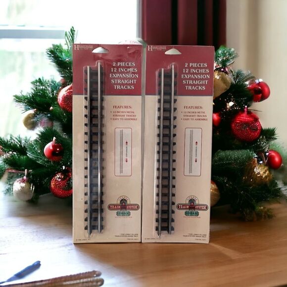 2 Lemax Train Tracks Straight NEW 84211 Expansion Replacement Village Collection - Picture 14 of 15